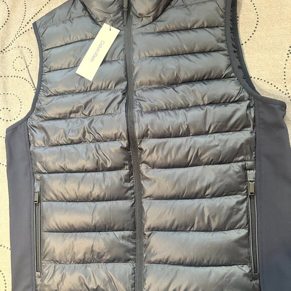 CALVIN KLEIN CASUAL DARK SAPPHIRE FULL ZIP. LOFT VEST JACKET SIZE L M S MEN $169 - Picture 1 of 8